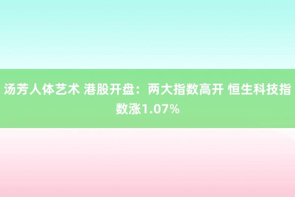 汤芳人体艺术 港股开盘：两大指数高开 恒生科技指数涨1.07%