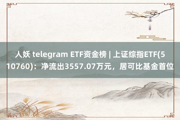 人妖 telegram ETF资金榜 | 上证综指ETF(510760)：净流出3557.07万元，居可比基金首位