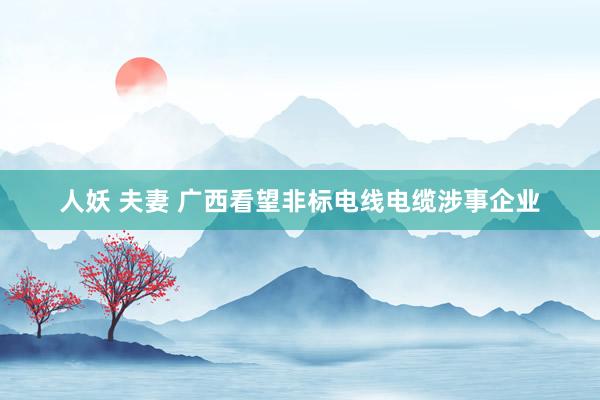 人妖 夫妻 广西看望非标电线电缆涉事企业