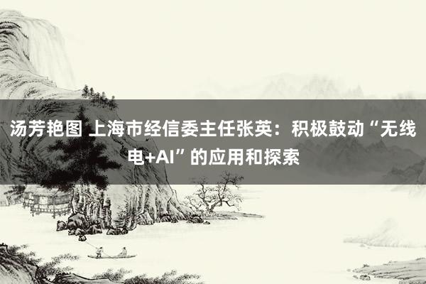 汤芳艳图 上海市经信委主任张英：积极鼓动“无线电+AI”的应用和探索
