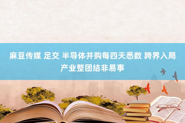 麻豆传媒 足交 半导体并购每四天悉数 跨界入局产业整团结非易事
