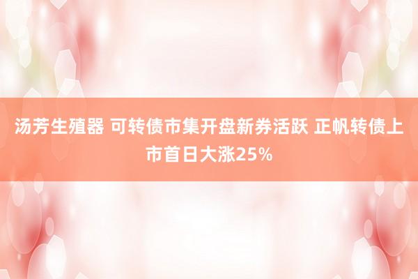 汤芳生殖器 可转债市集开盘新券活跃 正帆转债上市首日大涨25%